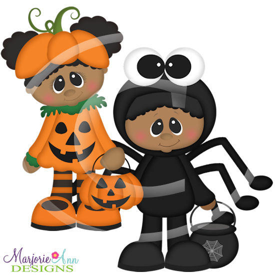 Spooky Village Costume Kids 2 SVG Cutting Files + Clipart - Click Image to Close